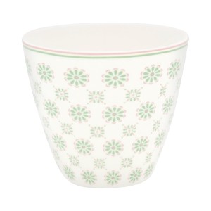 Kubek do Latte Mila White Green Gate
