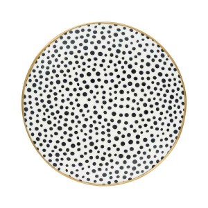 Talerz Obiadowy Dot Black w/gold Green Gate