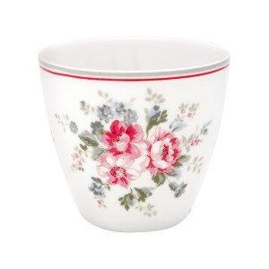 Kubek Do Latte Elouise White Green Gate