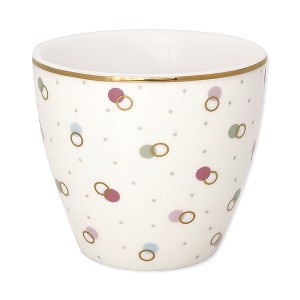 Kubek Do Latte Kylie White Green Gate